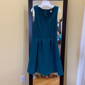 Dark green skater dress